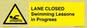 LANE CLOSED Swimming Lessons in Progress